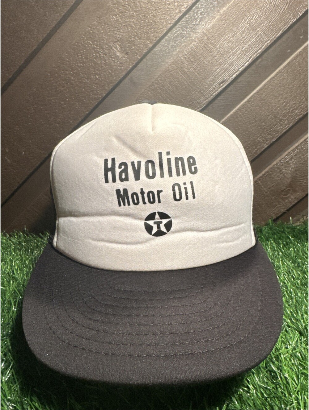 Vintage Havoline Motor Oil Trucker Hat Snapback Mesh Cap Texaco Gas Oil Otto